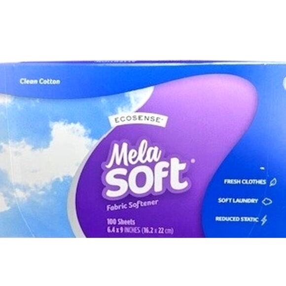 Melaleuca Ecosense Clean Cotton MelaSoft 16 oz Dryer Sheets-100 Sheets in Box - Picture 1 of 5